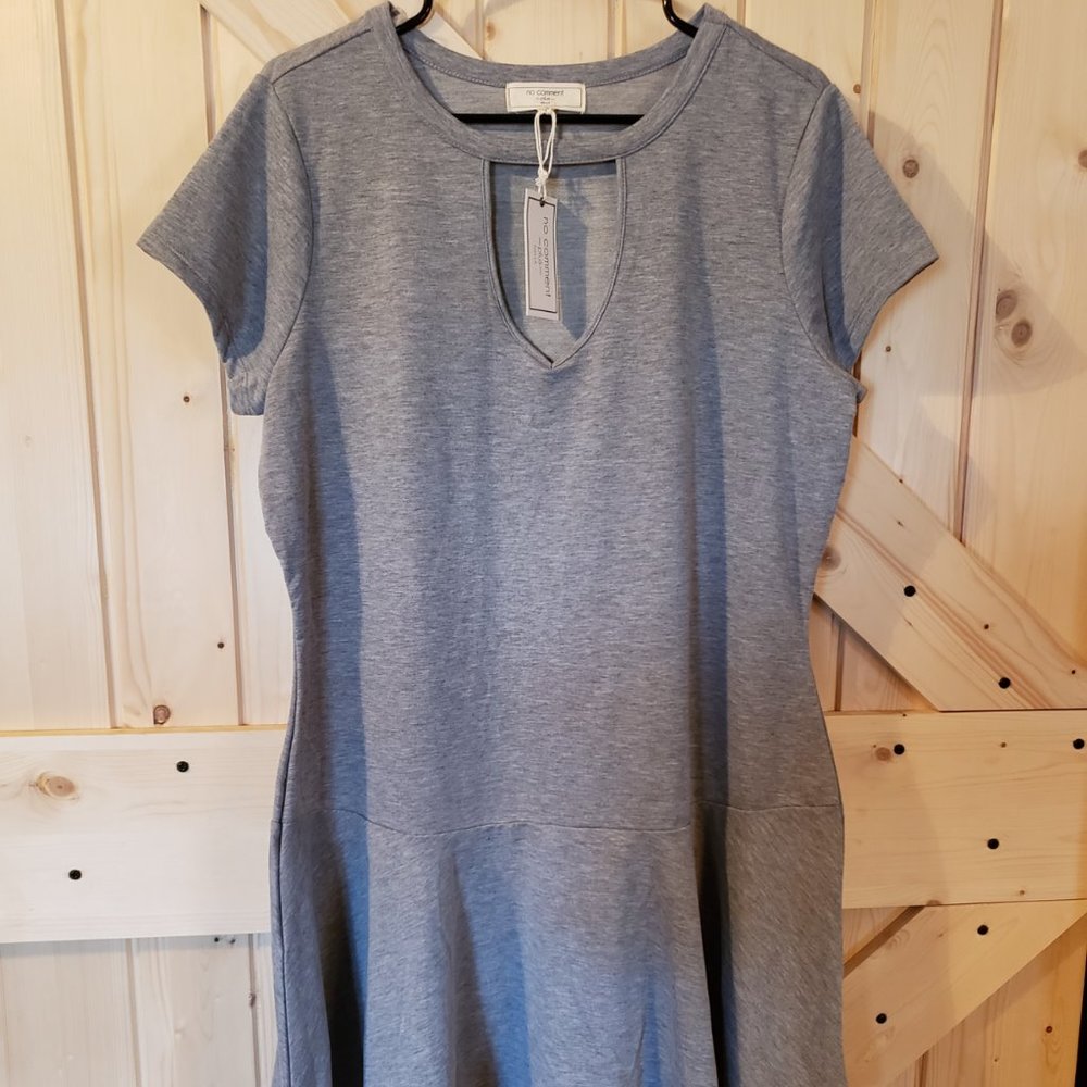 No Comment Plus flare fitted top (1X)